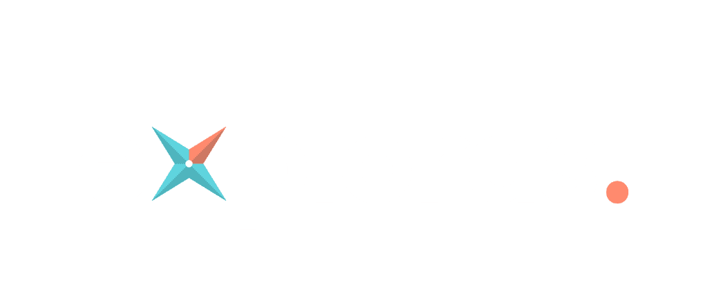 Exploras logo, white version